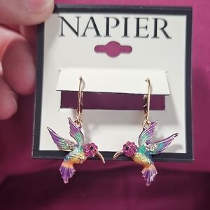 💜2 For $10💜 Napier Colorful Hummingbird Earrings